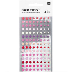 Naklejki kółka - Paper Poetry - kolorowe, 480 szt.