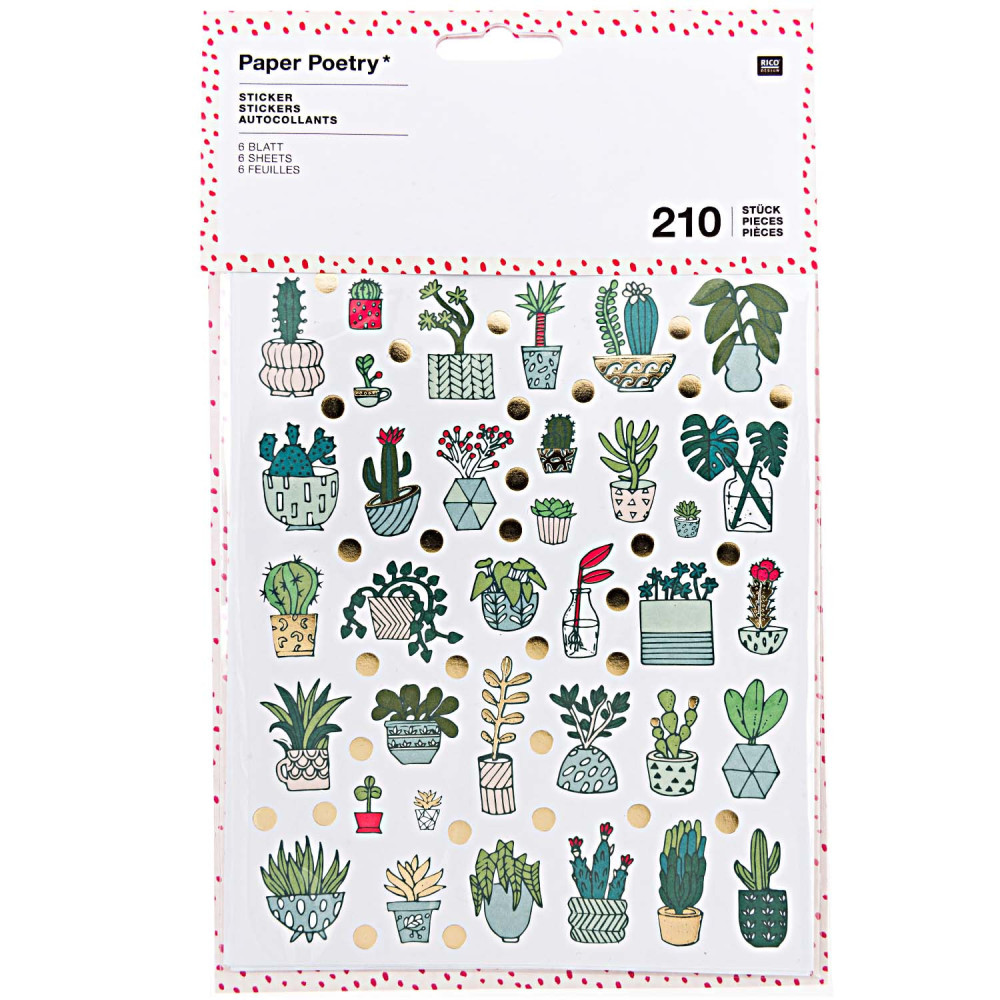Hygge stickers - Paper Poetry - plants, 210 pcs.