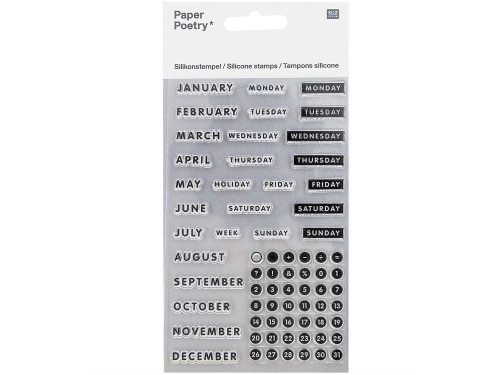 Silicone stamp set - Paper Poetry - Bullet Journal, capital letters