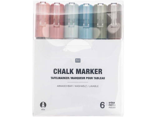 Set of chalk markers - Rico Design - Earth, 6 pcs.