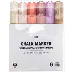 Set of chalk markers - Rico Design - Nature, 6 pcs.