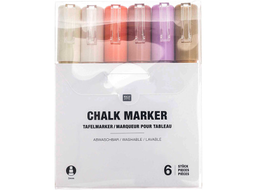 Set of chalk markers - Rico Design - Nature, 6 pcs.