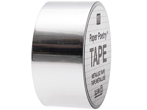 Mirror Metallic tape - Paper Poetry - silver, 19 mm x 3,5 m