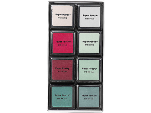 Dye ink pad set - Paper Poetry - classic colors, 8 pcs.