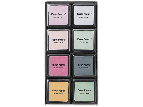 Dye ink pad set - Paper Poetry - muted colors, 8 pcs.