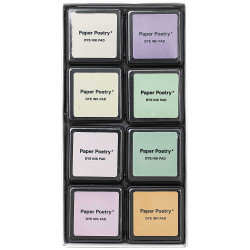 Dye ink pad set - Paper Poetry - pastel colors, 8 pcs.