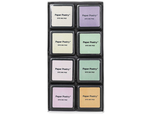 Dye ink pad set - Paper Poetry - pastel colors, 8 pcs.