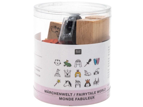 Wooden Fairytale stamp set - Rico Design - 15 pcs.
