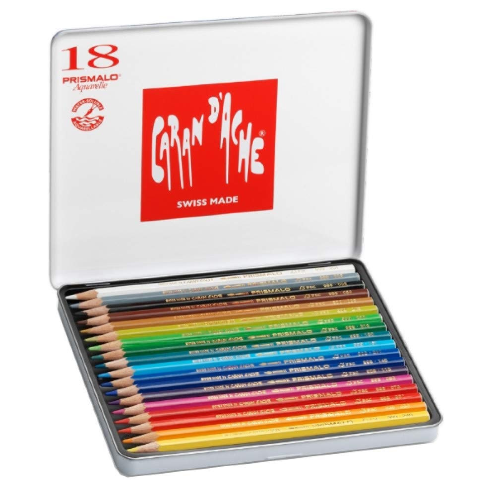 Set of Prismalo crayons in a metal case - Caran d'Ache - 18 colors