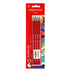 Zestaw ołówków grafitowych - Caran d'Ache - HB, 4 szt.
