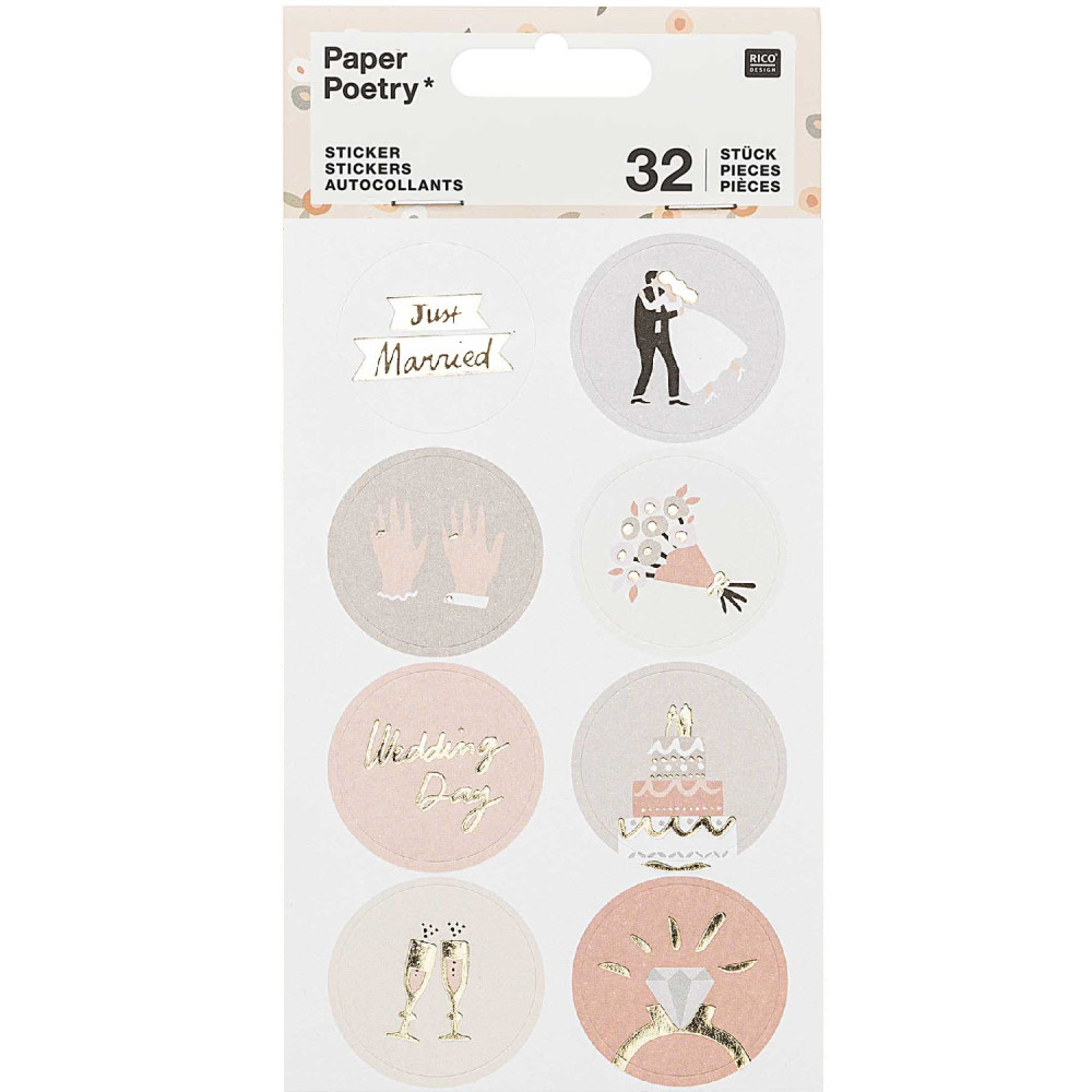 Wedding stickers - Paper Poetry - 32 pcs.