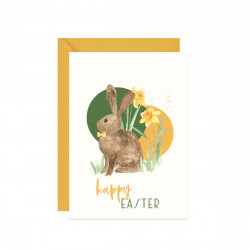 Greeting card A6 - Paperwords - Bunny Happy Easter
