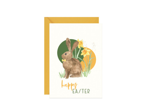 Kartka okolicznościowa A6 - Paperwords - Zając Happy Easter