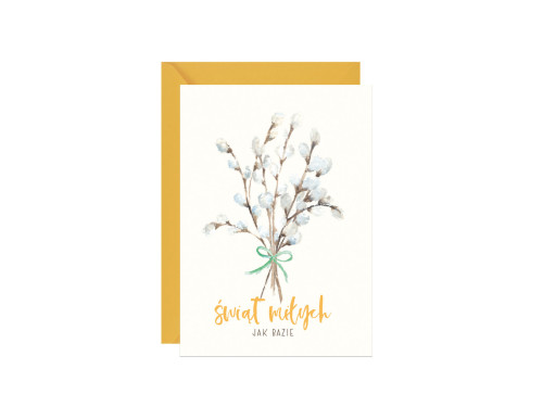 Greeting card A6 - Paperwords - Holidays nice as catkins
