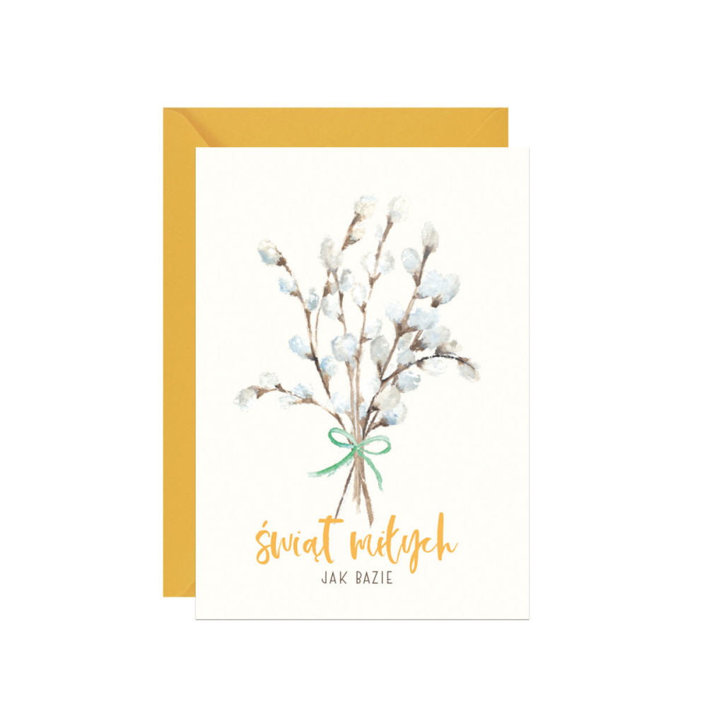 Greeting card A6 - Paperwords - Holidays nice as catkins