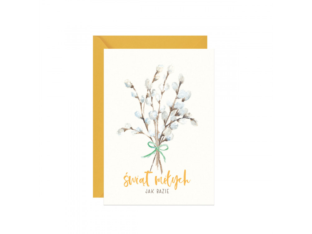 Greeting card A6 - Paperwords - Holidays nice as catkins