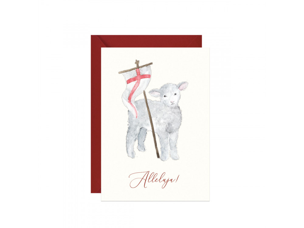 Greeting card A6 - Paperwords - Lamb Alleluja
