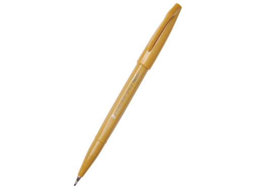 Pisak pędzelkowy Brush Sign Pen - Pentel - ciemnożółty