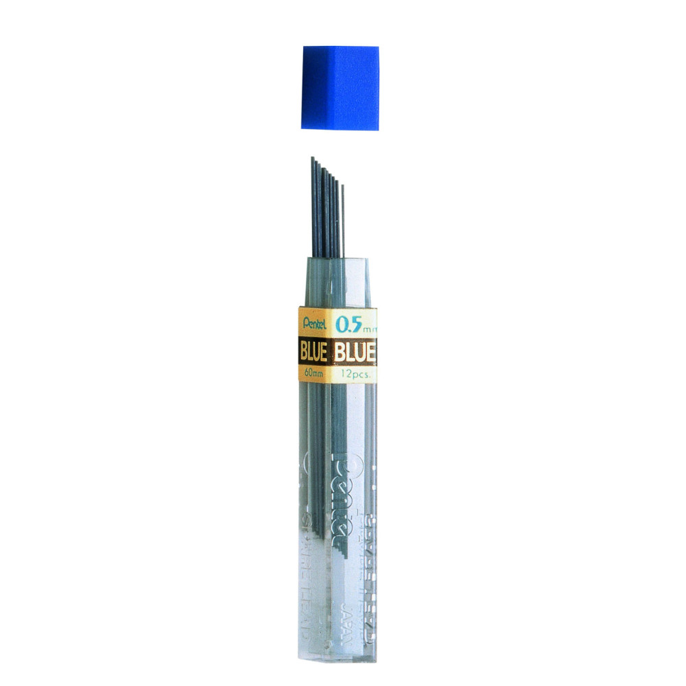 Auto-feed Mechanical pencil lead refills 0,5 mm - Pentel - blue, 12 pcs.