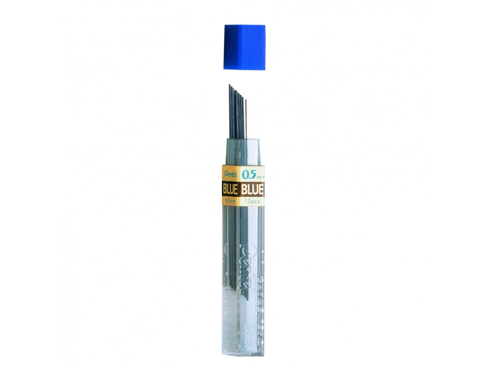 Auto-feed Mechanical pencil lead refills 0,5 mm - Pentel - blue, 12 pcs.