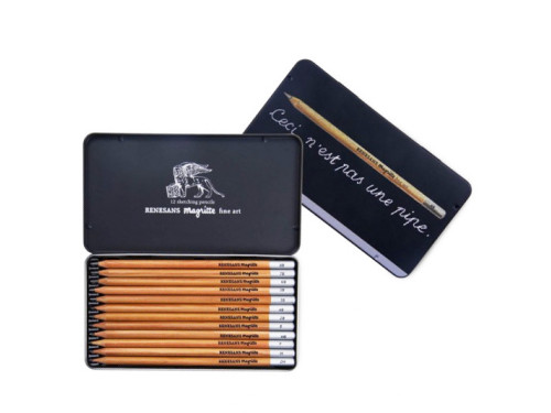 Drawing artist Magritte pencil set - Renesans - 12 pcs.