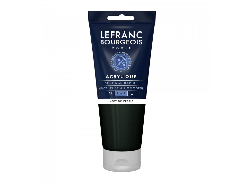 Acrylic paint - Lefranc & Bourgeois - sap green, 200 ml