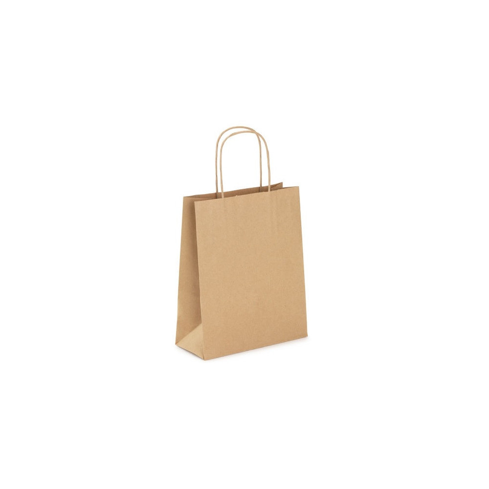 Paper bag - brown, 18 x 8 x 22,5 cm, 20 pcs.