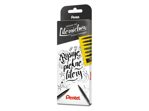 Set of professional tools for lettering - Pentel - 7 pcs.