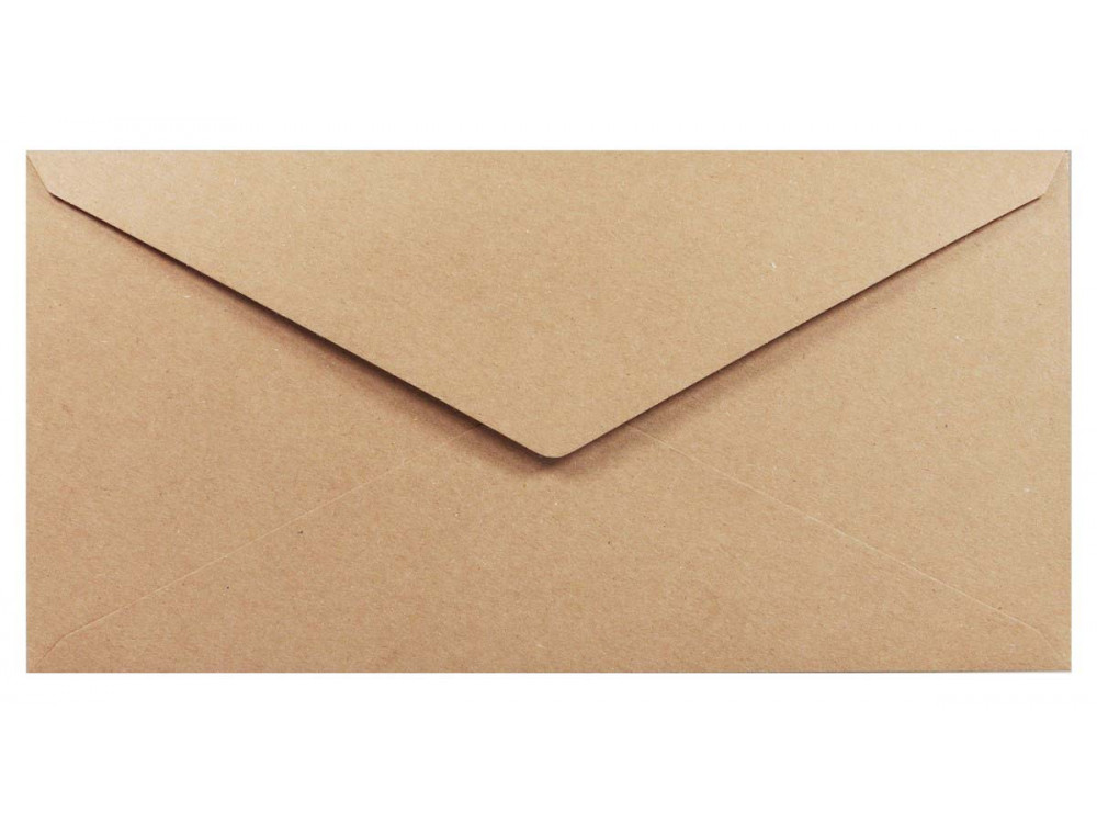 Recycled Envelope 100g - DL, Eko Kraft Delta, brown