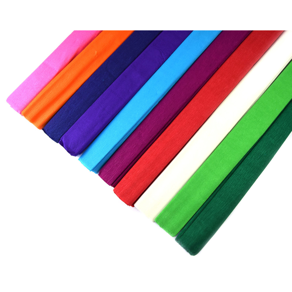 Bibuła marszczona - Happy Color - 10 kolorów, 10 szt.