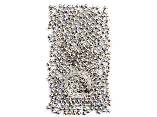 BEADS 6 MM, 30 G SILVER