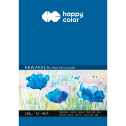 Watercolor paper pad A5 - Happy Color - 250 g, 10 sheets