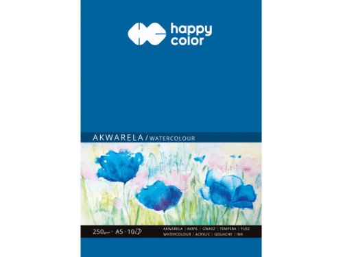 Blok do akwareli A5 - Happy Color - 250 g, 10 ark.