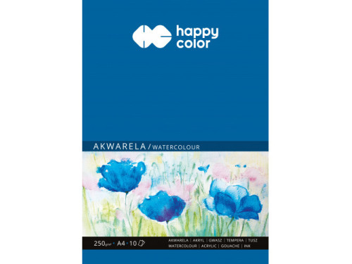 Watercolor paper pad A4 - Happy Color - 250 g, 10 sheets