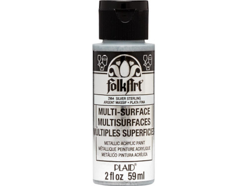 FolkArt Multi-Surface Metallic Acrylic Paints - Sterling Silver