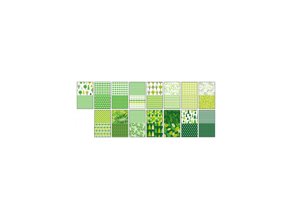 Blok z motywami A4 - Happy Color - Green, 80 g, 15 ark.