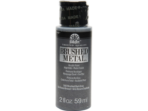 FolkArt Brushed Metal™ Acrylic Paint - Dark Gray, 2 oz.