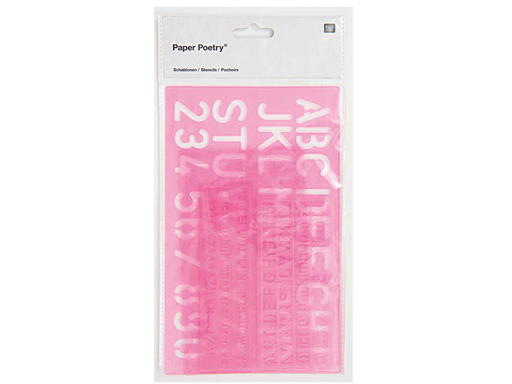 Szablony do rysowania - Paper Poetry - litery i cyfry
