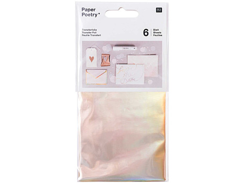 Transfer foil - Paper Poetry - opalescent, 6 pcs.