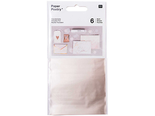 Transfer foil - Paper Poetry - champagne, 6 pcs.
