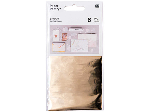 Transfer foil - Paper Poetry - gold, 6 pcs.