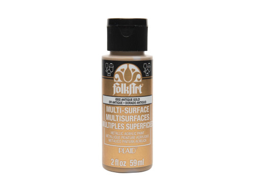 Farba metaliczna Multi-Surface - FolkArt - Anitque Gold, 59 ml