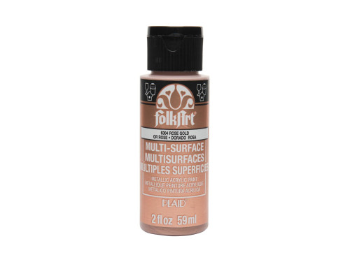 Farba metaliczna Multi-Surface - FolkArt - Rose Gold, 59 ml