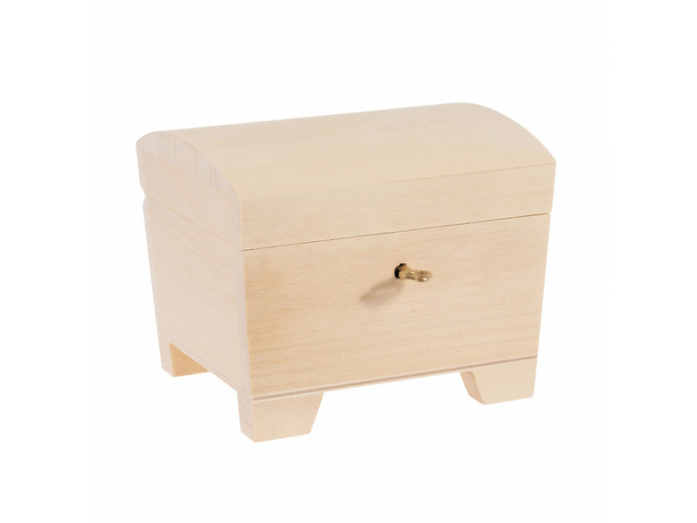 Wooden Trunk with Key