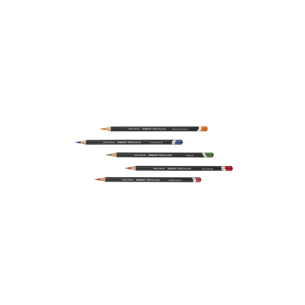 Set of Procolour pencils in metal tin - Derwent - 12 colors