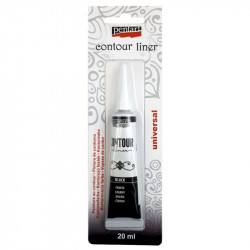 Contour glass liner - Pentart - black, 20 ml