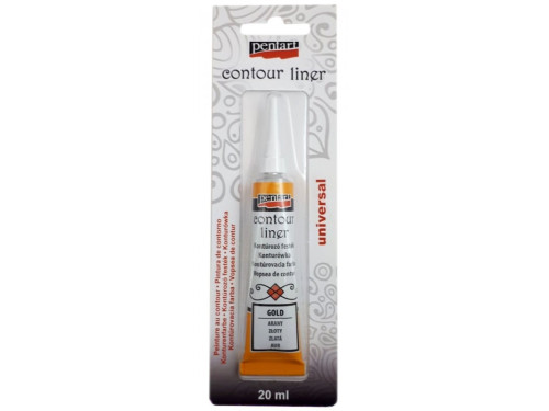 Contour glass liner - Pentart - metallic gold, 20 ml