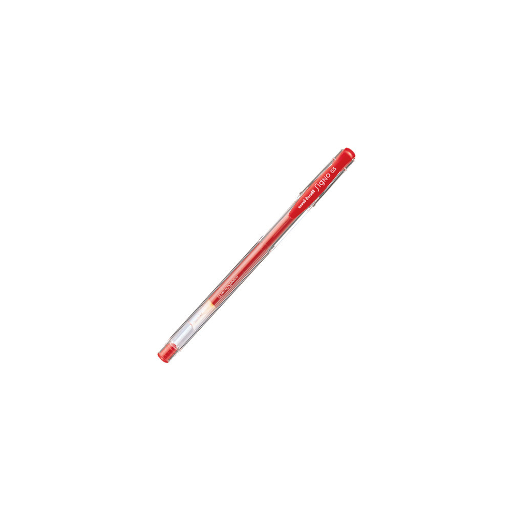 Długopis żelowy Signo UM-100 - Uni - czerwony, 0,5 mm