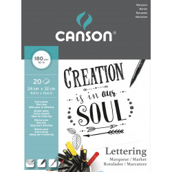 Lettering marker paper pad 24 x 32 cm - Canson - 180 g, 20 sheets