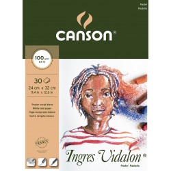 Blok do pasteli Ingres Vidalon 24 x 32 cm - Canson - prążkowany, 100 g, 30 ark.